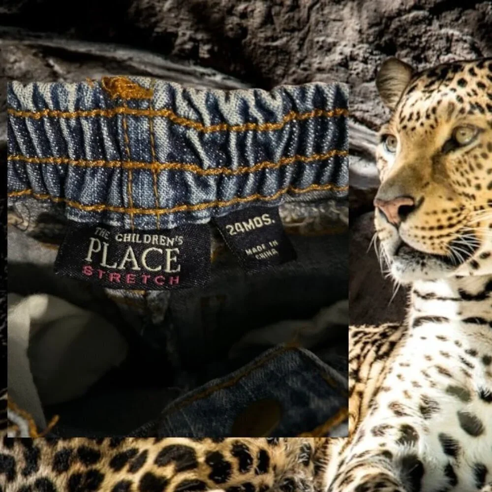 The Children's Place Leopard Ruffle Jeans